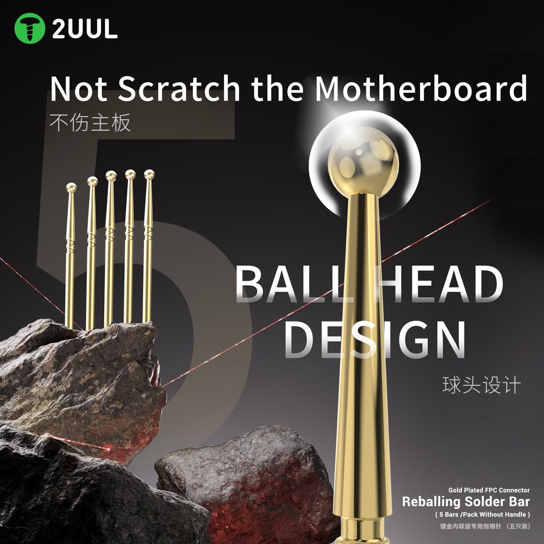 2UUL SC96 Gold Plated FPC Connector Reballing Solder Bar (5 Bars/Pack without Handle