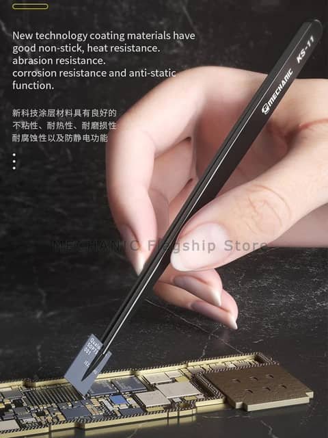 MECHANIC KS-11 Hand Polished Jump Wire Tweezer