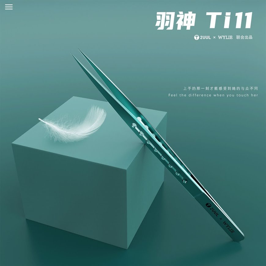 2UUL TITANIUM ALLOY ULTRALIGHT STRAIGHT TWEEZER TI11