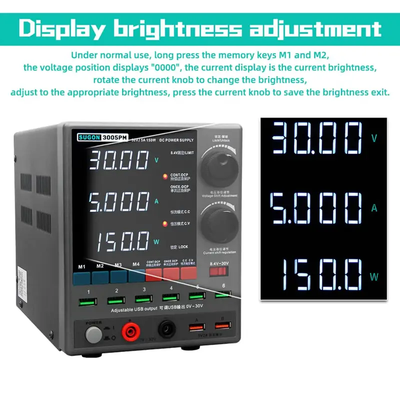 SUGON 3005PM 30V 5A DC Power Supply 4Digit Display