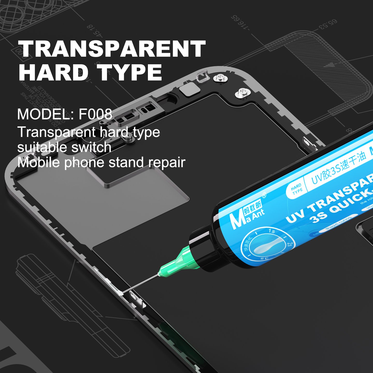 MaAnt Transparent UV Mask 3S Fast Drying Oil سولدر ماسك سريع الجفاف