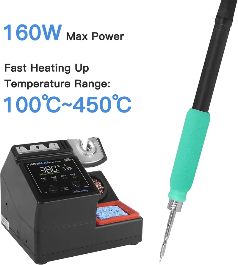 A9E Soldering Station 160 W With 210 Soldering Tips