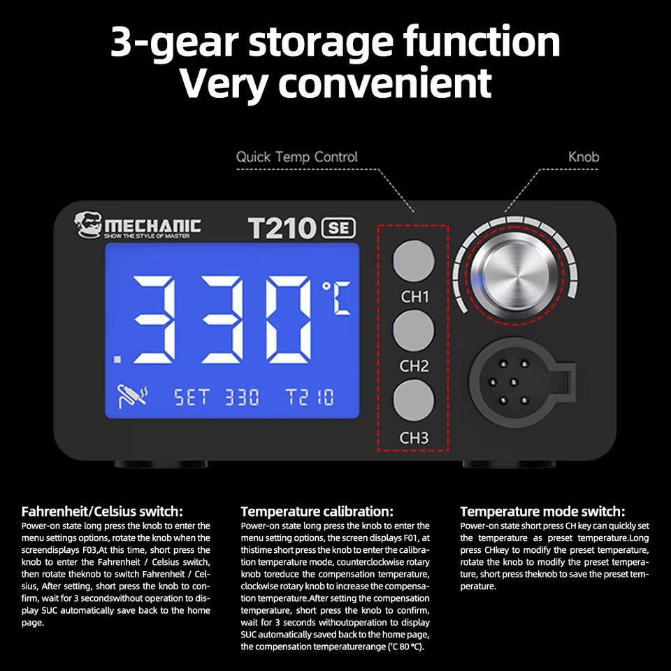 Mechanic T210SE digital display constant temperature Soldering Station