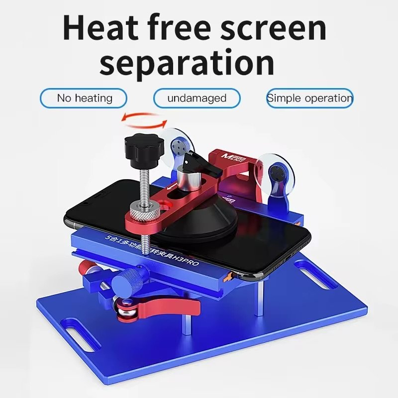 MaAnt H3 Pro 5 in 1 Muti-function Ratary Jig Free Heating Screen Separation for iPhone Android Phones Repair Fixture