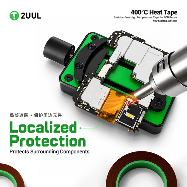 2UUL 10mm Residue-Free High 400°C Heat Tape