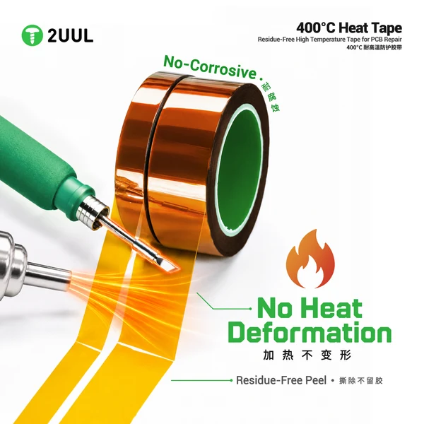 2UUL 20mm Residue-Free High 400°C Heat Tape